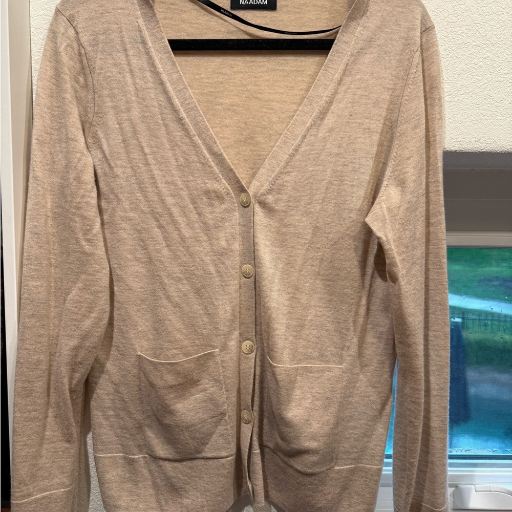 NAADAM Cashmere Cardigan Sweater Sz L